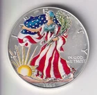 1999 WALKING LIBERTY AMERICAN EAGLE 1oz. .999 SILVER DOLLAR COLORIZED