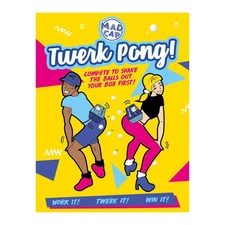 Fizz Creations Twerk Pong Party Game – Shake Balls Out of Box, Includes 10 Balls