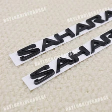 2pcs 2018-2025 For Wranger Sahara Fender Emblem Badge 68333673AA Glossy Black