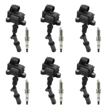 Set of 6 OEM Ignition Coils + Spark Plug for Mercedes-Benz ML350 E350 3.5L UF733