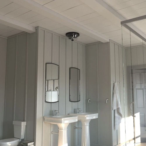 Toledo 2-Light Flush Mount in Industrial and Dome Style 6.5 Inches Tall and 13 - Picture 8 of 10