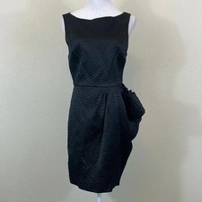 Alice + Olivia black textured rose mini dress size 4