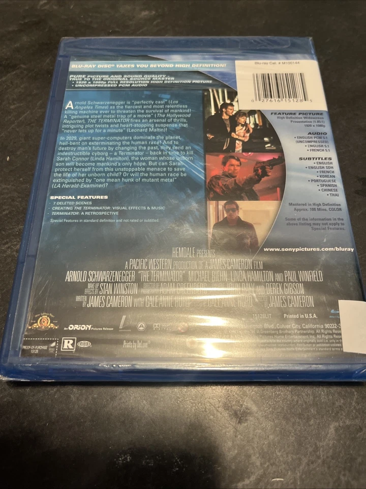 THE TERMINATOR - Arnold Schwarzenegger - Blu-ray - BRAND NEW SEALED!!! - Image 2 of 3
