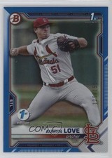 2021 Bowman Draft 1st Edition Blue Foil 129/150 Austin Love #BD-164 1d4m