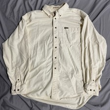 Vintage Y2K Woolrich Sportsman Chamois Cream Button Up Flannel Shirt Extra Large