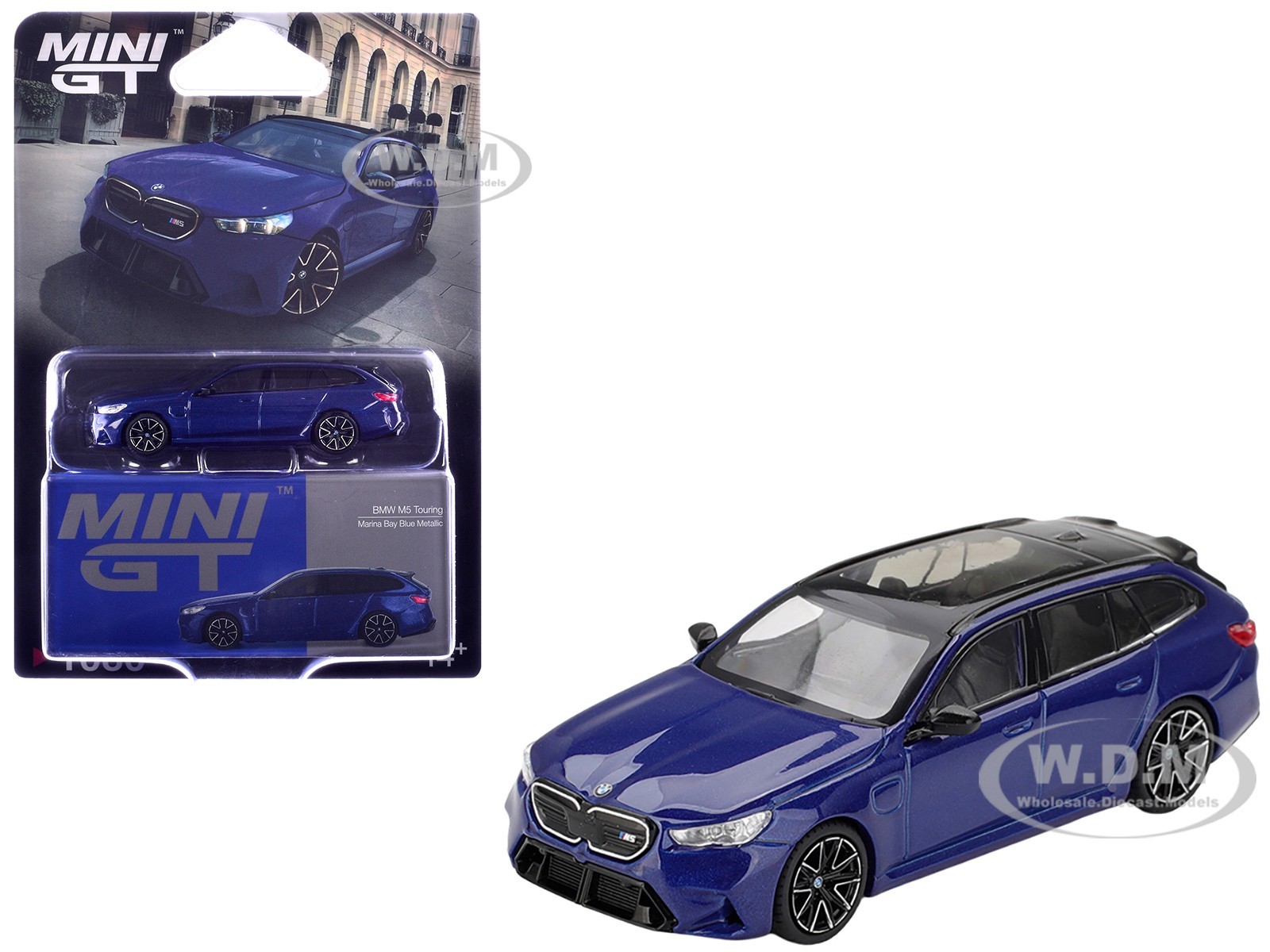BMW M5 TOURING MARINA BAY BLUE 1/64 DIECAST MODEL CAR BY MINI GT MGT01080