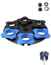 Multi Microphone Holder Square Tray with Foam Padding for 6 Wireless/Wired Mics