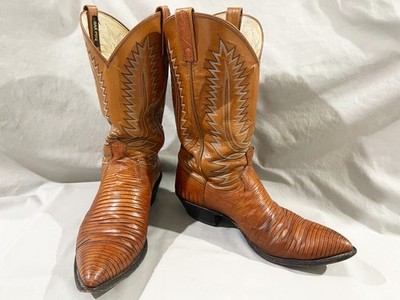 DAN POST LIZARD COWBOY BOOTS - Sz 10 E - GENTLY WORN