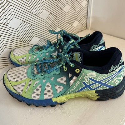 Asics Gel Noosa TRI 7 IGS Womens 7 Glow Yellow Blue Swim Bike Run Shoes F820114