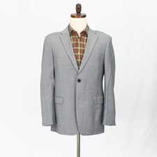 Tommy Hilfiger 40R Gray Sport Coat Blazer Jacket Solid 2-Button Wool