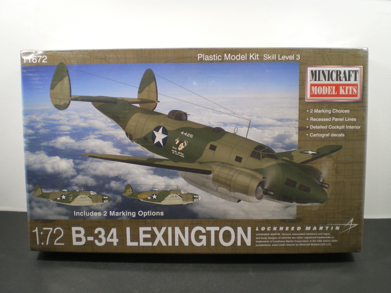 MINICRAFT B-34 LEXINGTON LOCKHEED MARTIN 1:72 MODEL KIT #11672 SEALED ...