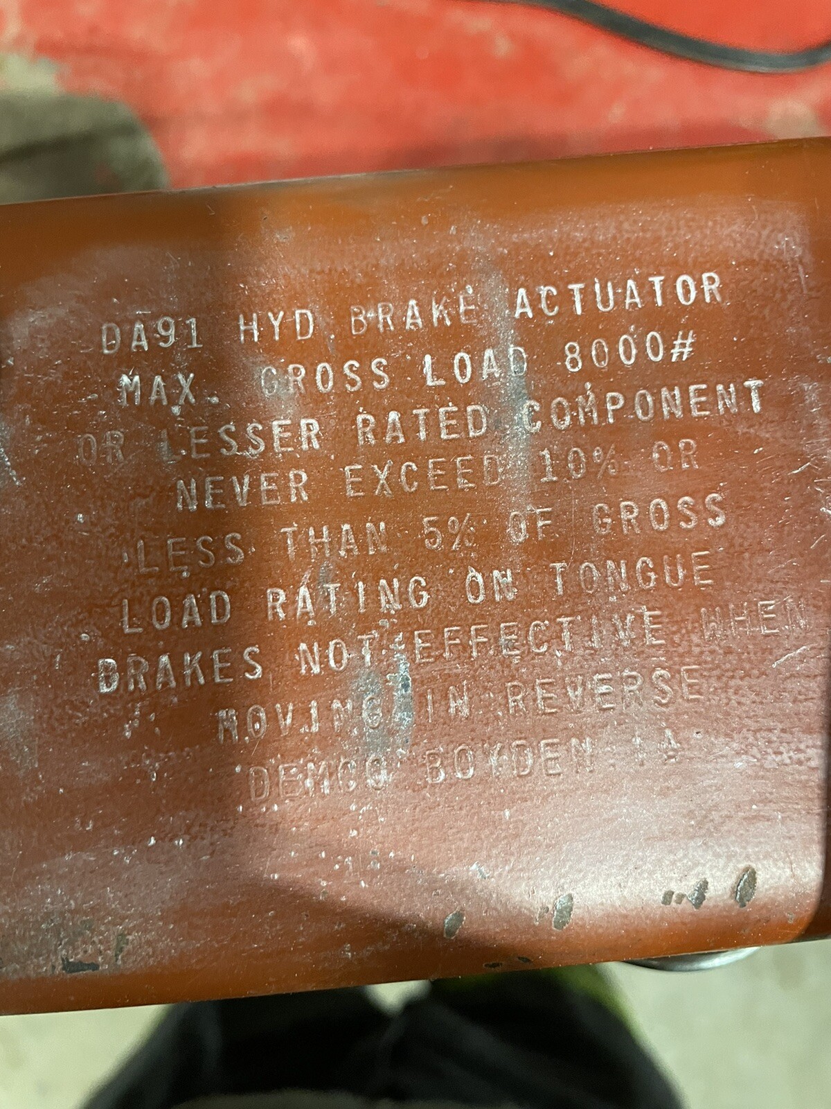 Demco Hydraulic Brake Actuator Drum Primed Channel 8000lbs Da91