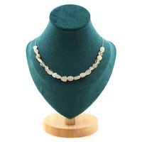 A Bijoux Collier Mit 20 Perlen Quarz Mit Rutil Bresi Gold