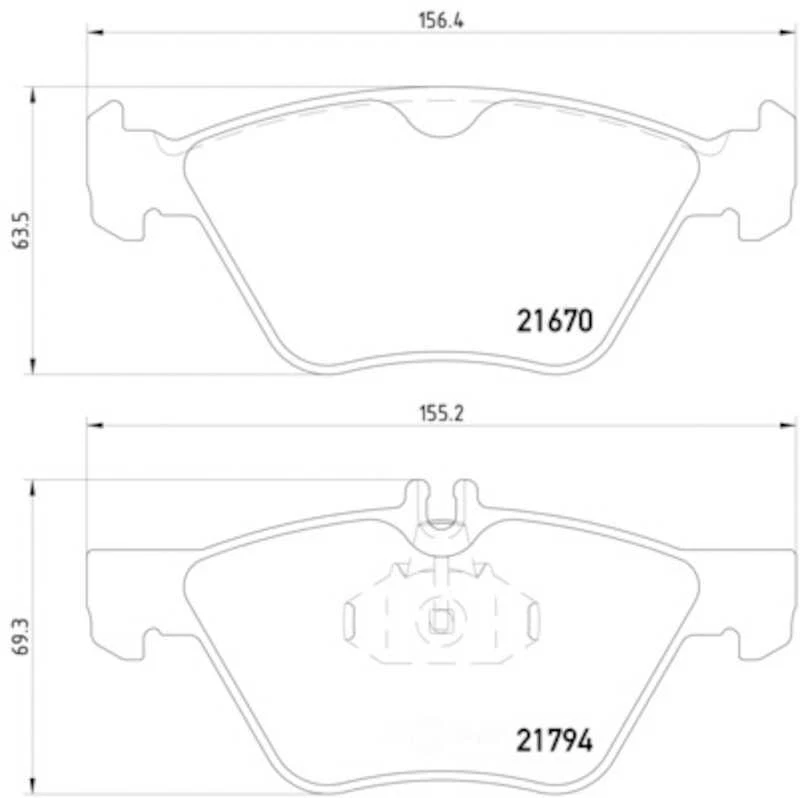 OEM - Material de fricción formulado OE para Mercedes-Benz CLK320, E320 C 1996-2004 Foto 2 de 4