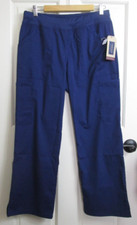 NWT Cherokee Navy Scrub Cargo Pants Womens Size PM 31x28 2-Way Stretch 67-31088