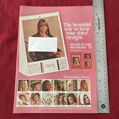 Playboy Playmate Calendar Offer 1970 Print Ad - Great To Frame!