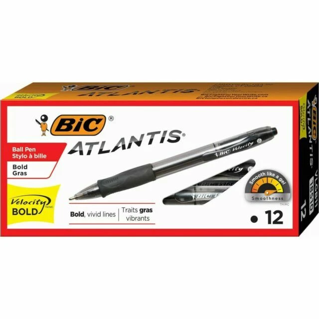 Bolígrafos BIC Atlantis Classic – Lote De 6, Verdes, Retráctiles Y Muy Suaves Al Escribir