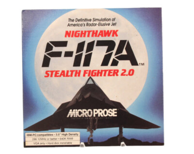 Nighthawk F-117A Stealth Fighter 2.0 PC IBM 3.5 Floppy Disc  NEW-OLD STOCK