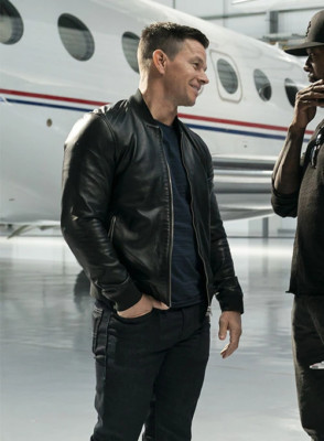 Men's Black Leather Jacket Mark Wahlberg Infinite Pure Genuine Lambskin Bomber