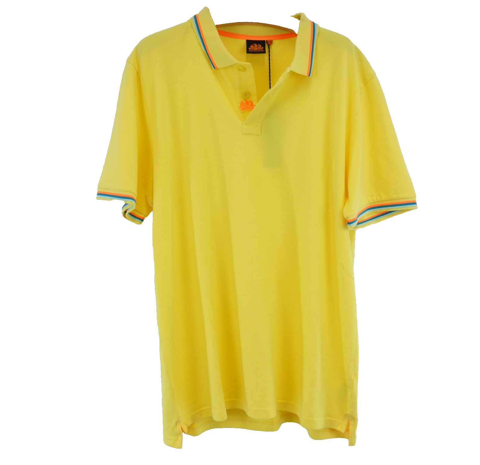 Женская рубашка-поло Gelb SUNDEK, рубашка-поло Freizeitshirt Sommer Größe XXL, Np 79 Neu