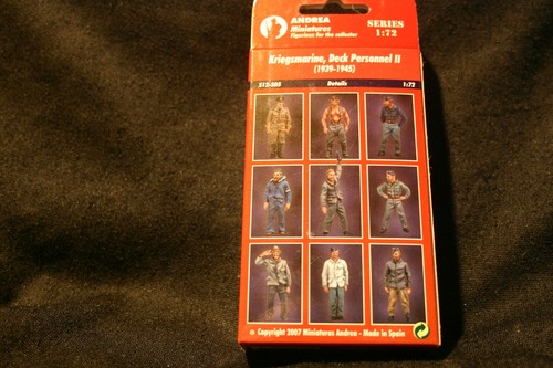 1:72 Andrea SEGUNDA GUERRA MUNDIAL ALEMÁN U - PERSONAL DE CUBIERTA DE BARCO II STOCK # S12-S05 - Imagen 2 de 2