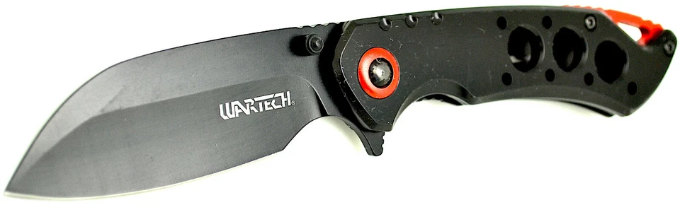 7 3/4" NUEVO WARTECH TACTICAL CUCHILLO DE BOLSILLO Asistido por Resorte Cuchillos Plegables PWT384BK Foto 3 de 4