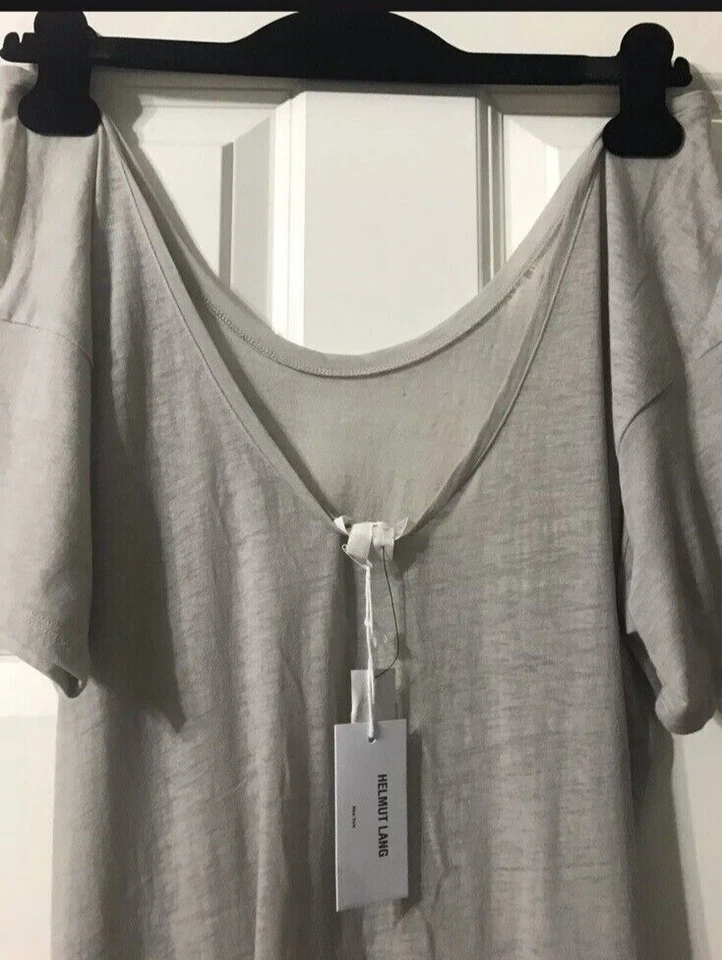 BNWT HELMUT LANG CLASSIC THREADBARE DOLMAN SLEEVE BLOUSE TOP SHIRT TUNIC M - Image 2 of 4