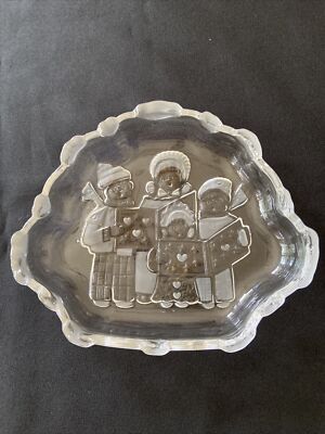 Mikasa Crystal Candy Dish Christmas Carolers