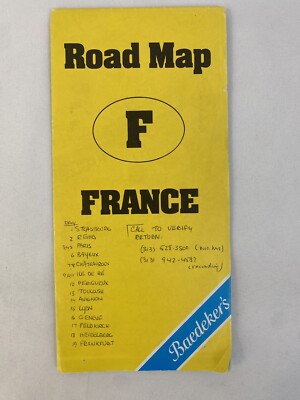 F Road Map France Bardeker s Folding MAIR Fast Ship