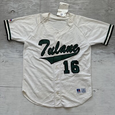 NEW Vintage NCAA Russell Athletic Tulane Green Wave Baseball Sewn