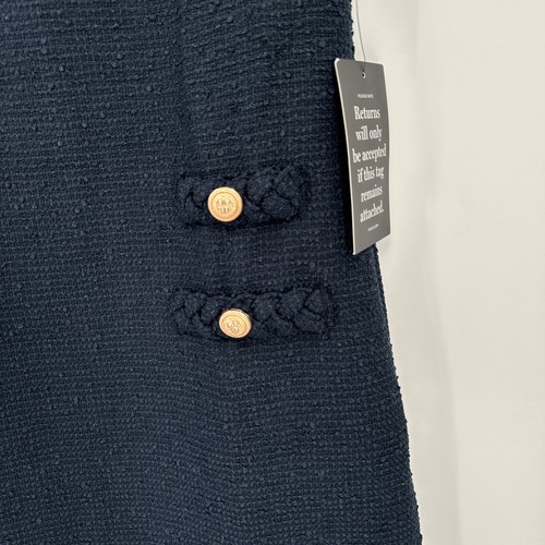 Tuckernuck Navy Blue Tweed Jackie Dress sz M Shift Mini Business Career NWT - Picture 2 of 8