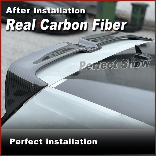 For VW GOLF 7 MK7 MK7.5 GTI R 2014-2019 REAL Carbon Fiber Rear Roof Spoiler Wing - Picture 5 of 12