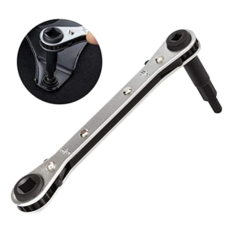 Air Conditioner Ratchet Wrench Hvac Val ve Service Wrench with Hexagon