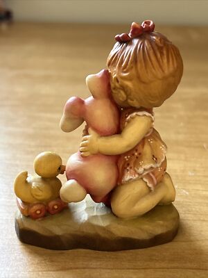 ANRI Vintage Sarah Kay All Mine 4” Wood Carved Limited Edition 571