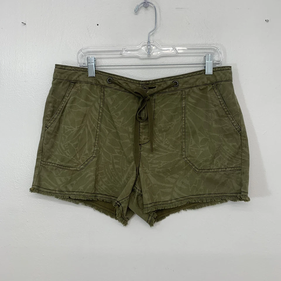 Pantalones Cortos Camuflados Lola Rae Mujer Talla 30 Corte Cremallera Cordón Bolsillos Algodón Tencel Foto 2 de 4