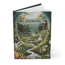 Artistic Hardcover Journal Matte - "Into the Bunny's Lair", Blank Lined Journal