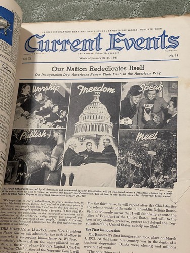19 Issues Vtg WW2 Current Events School Papers Sept 1940 - Feb 1941 Wartime - Picture 6 of 18