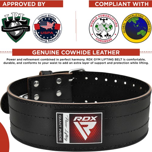 Weight Lifting Belt by RDX, Lower Back Support Belt, Gym Belts, Fitness Training - Picture 4 of 26