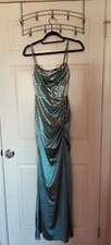 NWT Windsor Sage Green Satin Prom Formal Party Maxi Gown Size L