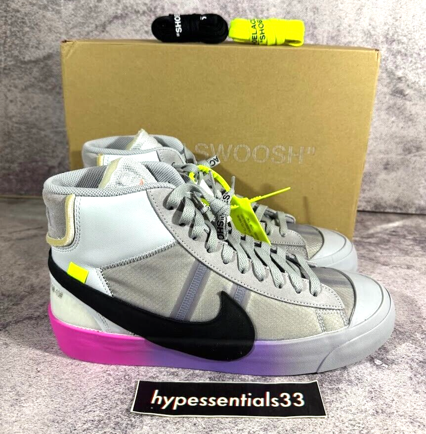 OFF WHITE X NIKE The 10: Nike Blazer Mid x Serena Williams × Off White AA3832 002 taglia 10M nuovo con scatola DS