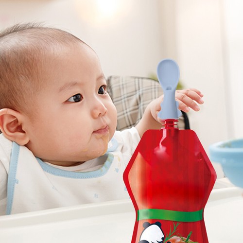 4 Pcs Baby Bag Spoon Set Feeding Utensils Silicone Spoons Feeder - Picture 2 of 12