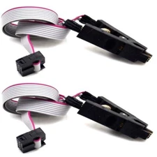 2 Set SOP8 to DIP8 Test Clips and Board 8 Pin Cable Lengths 24cm for EEPROM 9...
