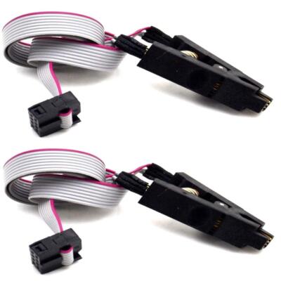 2 Set SOP8 to DIP8 Test Clips and Board 8 Pin Cable Lengths 24cm for EEPROM 9...
