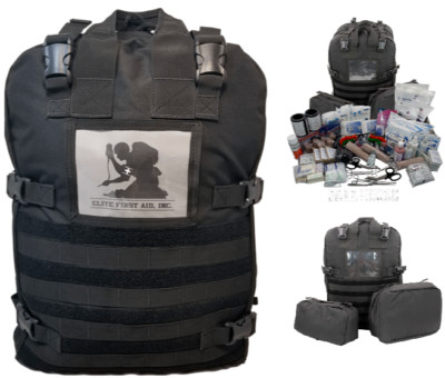 ELITE FIRST AID Stomp Medical Kit STOCKED Trauma Advanced Medical Care BLACK