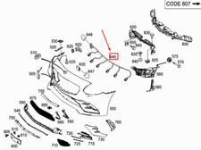 MB SLK R172 Verkabelung f&uuml;r Einparkhilfe vorne A1725404201 Originalteil