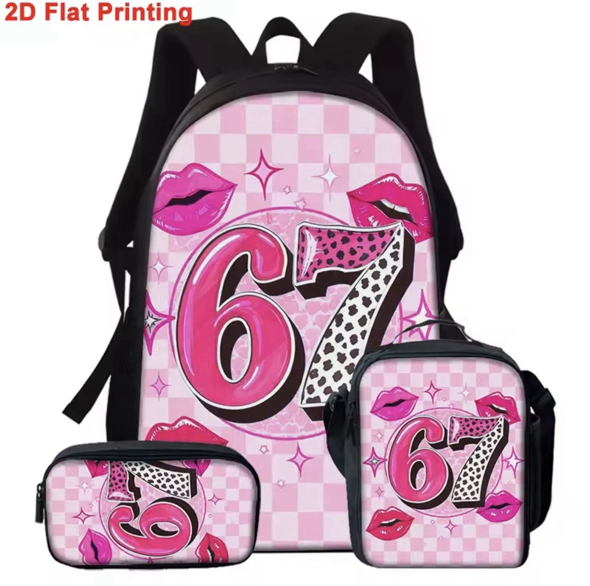 67 Back Pack Set Of 3 school Bag Set