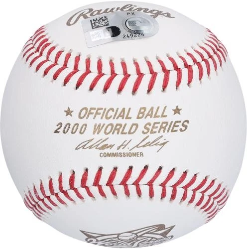 Joe Torre New York Yankees Firmado Serie Mundial 2000 Logo Béisbol con Campeones Insc Foto 2 de 3