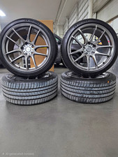 Shigoku Workwheels Set of 4 18x9.5 with brand new tires less than 3k miles