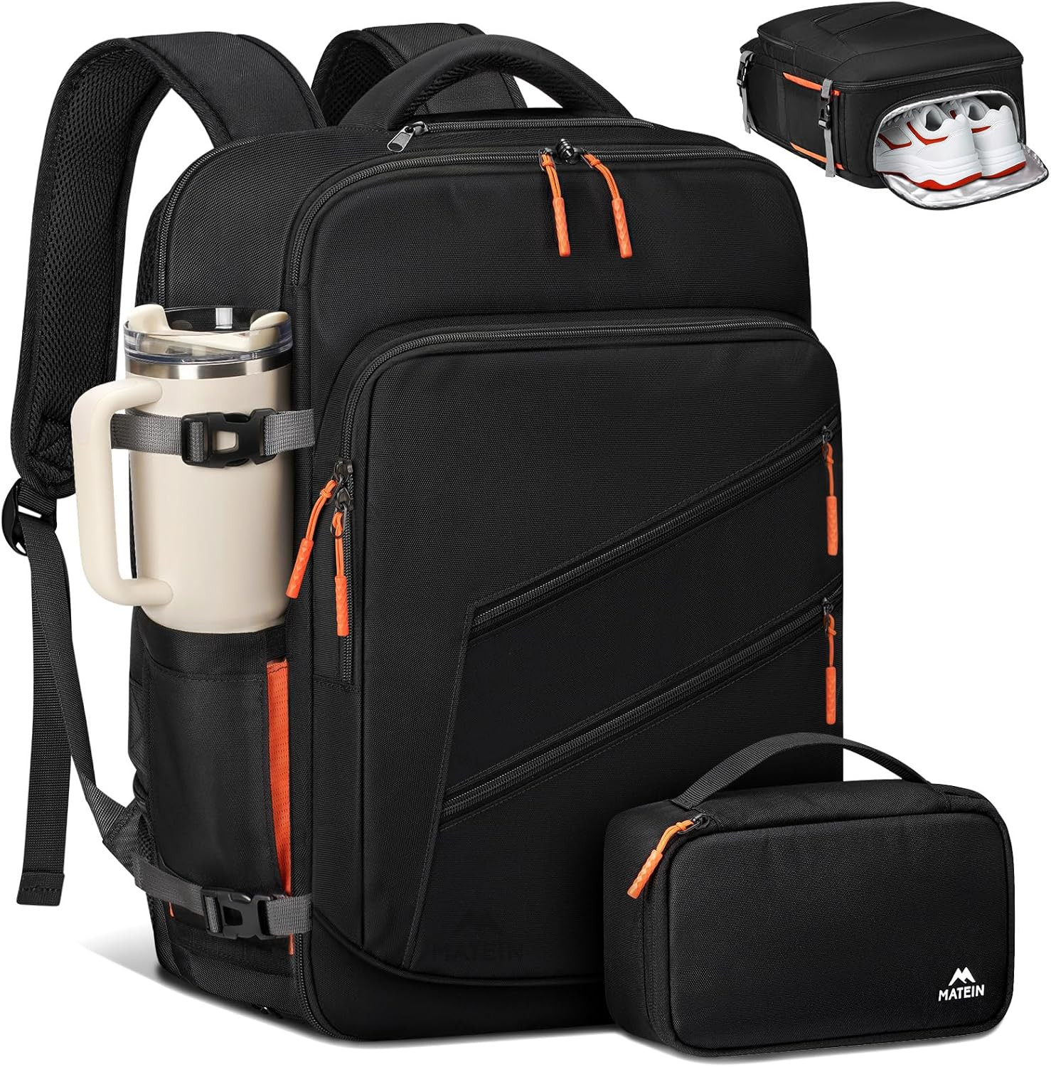 Personal Item Backpack 18X14X8 with Shoe Compartment Detacha