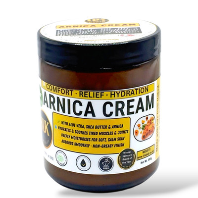Arnika Creme 240ml handgefertigt zur Schmerzlinderung und Muskelkater Heilung umweltfreundlich